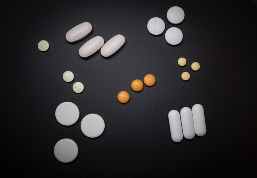 pills on table